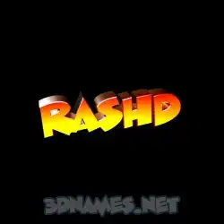 rashd in Black Background style - 3D name wallpaper