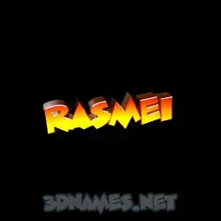 rasmei in Black Background style - 3D name wallpaper