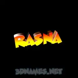 rasna in Black Background style - 3D name wallpaper