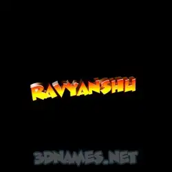 ravyanshu in Black Background style - 3D name wallpaper