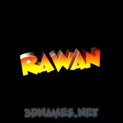 rawan in Black Background style - 3D name wallpaper