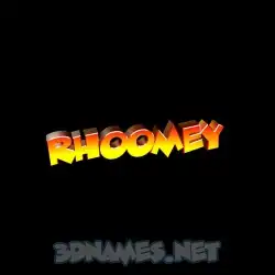 rhoomey in Black Background style - 3D name wallpaper