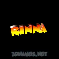 rinna in Black Background style - 3D name wallpaper