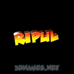 ripul in Black Background style - 3D name wallpaper