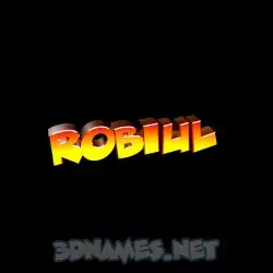 robiul in Black Background style - 3D name wallpaper