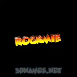rockmie in Black Background style - 3D name wallpaper