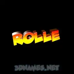 rolle in Black Background style - 3D name wallpaper