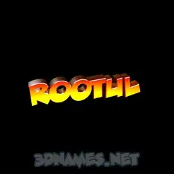 rootul in Black Background style - 3D name wallpaper