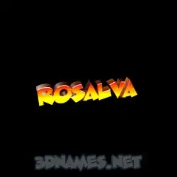 rosalva in Black Background style - 3D name wallpaper