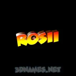 rosii in Black Background style - 3D name wallpaper