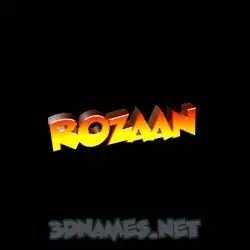 rozaan in Black Background style - 3D name wallpaper