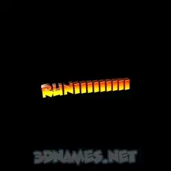 runiiiiiiiii in Black Background style - 3D name wallpaper