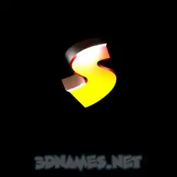 s in Black Background style - 3D name wallpaper