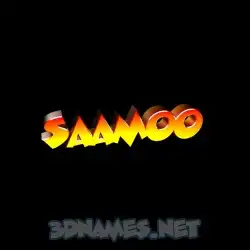 saamoo in Black Background style - 3D name wallpaper