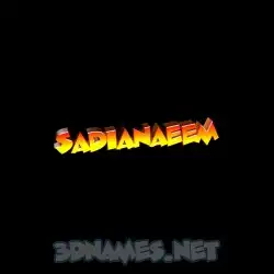 sadianaeem in Black Background style - 3D name wallpaper