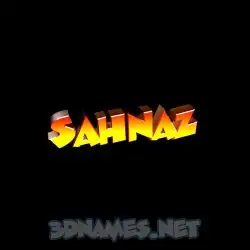 sahnaz in Black Background style - 3D name wallpaper