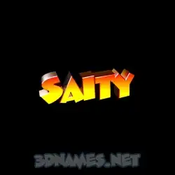 saity in Black Background style - 3D name wallpaper