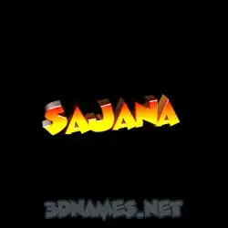 sajana in Black Background style - 3D name wallpaper