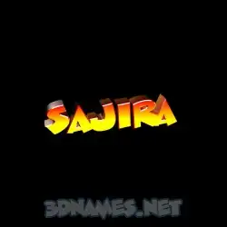 sajira in Black Background style - 3D name wallpaper