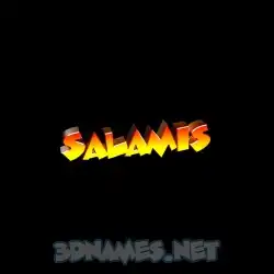 salamis in Black Background style - 3D name wallpaper