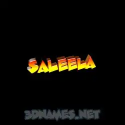 saleela in Black Background style - 3D name wallpaper