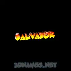 salvator in Black Background style - 3D name wallpaper