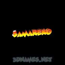 samareko in Black Background style - 3D name wallpaper