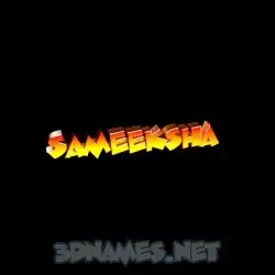 sameeksha in Black Background style - 3D name wallpaper