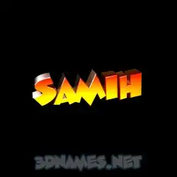 samih in Black Background style - 3D name wallpaper