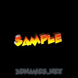 sample in Black Background style - 3D name wallpaper