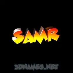 samr in Black Background style - 3D name wallpaper