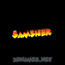 samsher in Black Background style - 3D name wallpaper