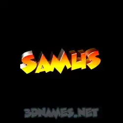 samus in Black Background style - 3D name wallpaper
