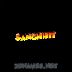sanchhit in Black Background style - 3D name wallpaper