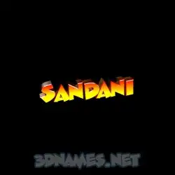 sandani in Black Background style - 3D name wallpaper