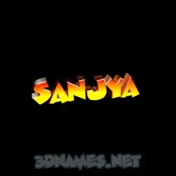 sanjya in Black Background style - 3D name wallpaper