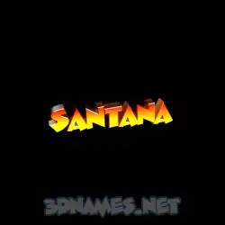 santana in Black Background style - 3D name wallpaper