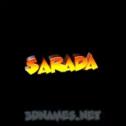 sarada in Black Background style - 3D name wallpaper