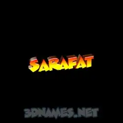 sarafat in Black Background style - 3D name wallpaper