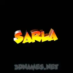 sarla in Black Background style - 3D name wallpaper