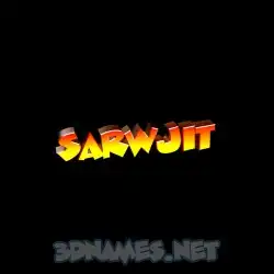 sarwjit in Black Background style - 3D name wallpaper