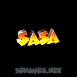 sasa in Black Background style - 3D name wallpaper