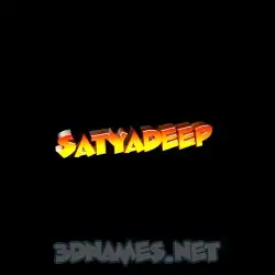 satyadeep in Black Background style - 3D name wallpaper