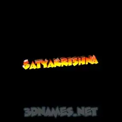 satyakrishna in Black Background style - 3D name wallpaper
