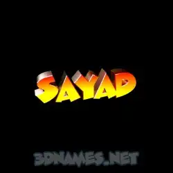 sayad in Black Background style - 3D name wallpaper