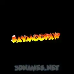saymoopaw in Black Background style - 3D name wallpaper