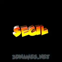 secil in Black Background style - 3D name wallpaper