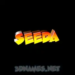 seeda in Black Background style - 3D name wallpaper