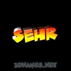 sehr in Black Background style - 3D name wallpaper