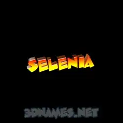 selenia in Black Background style - 3D name wallpaper